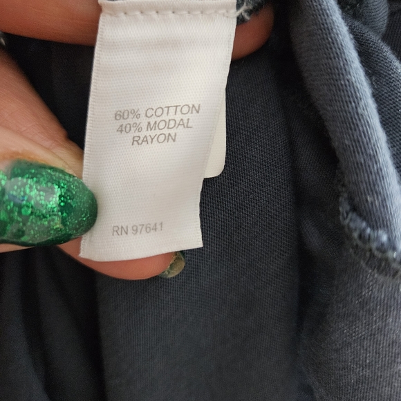 J. JILL Blue Shirt 3/4 Sleeve Artistic Teed Pure Jill Layered Bottom Hem Top - Picture 10 of 10